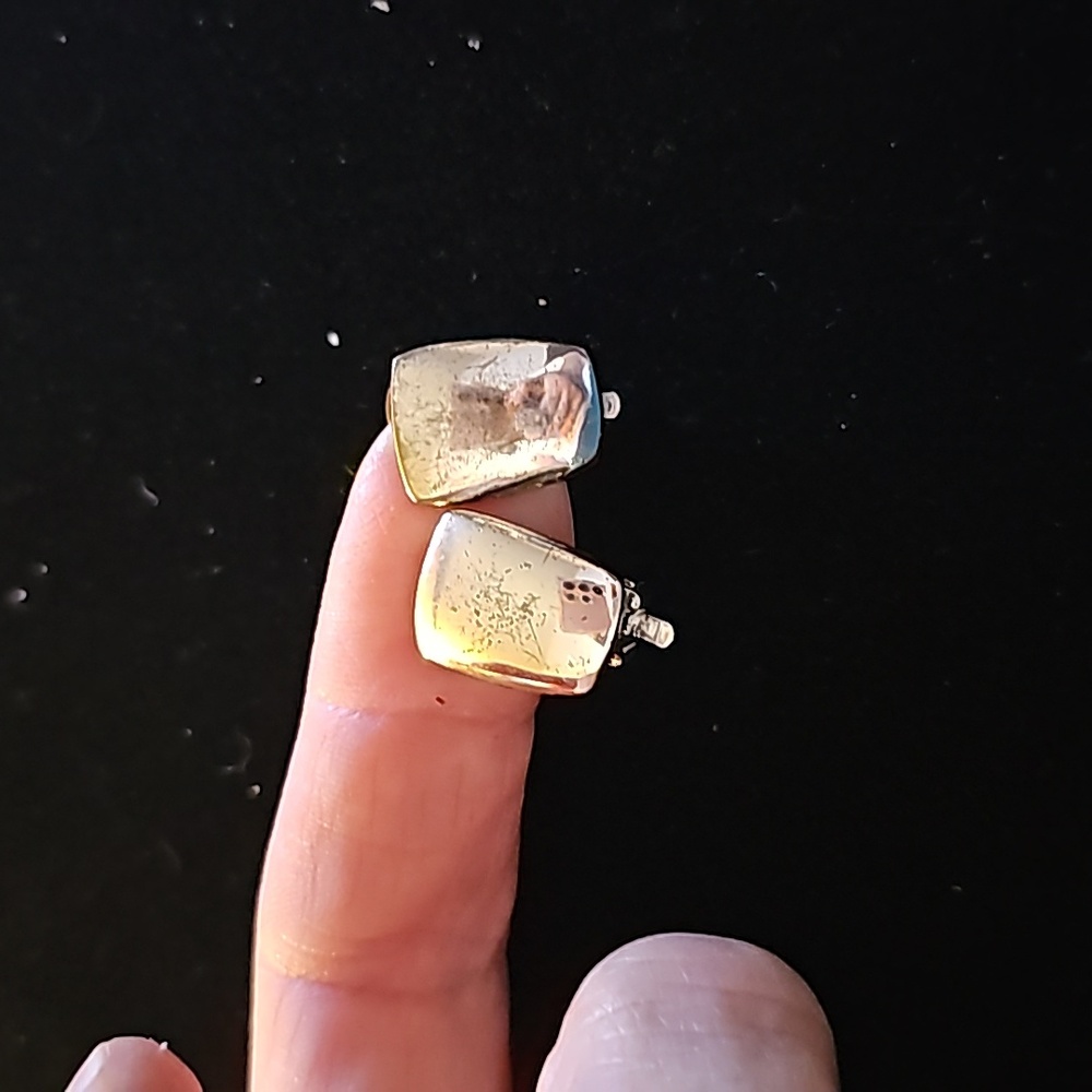 Vintage Signed AK Anne Klein Gold Tone Clip on Earrings🍀24